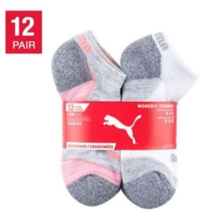 12 pairs Puma women's athletic Socks